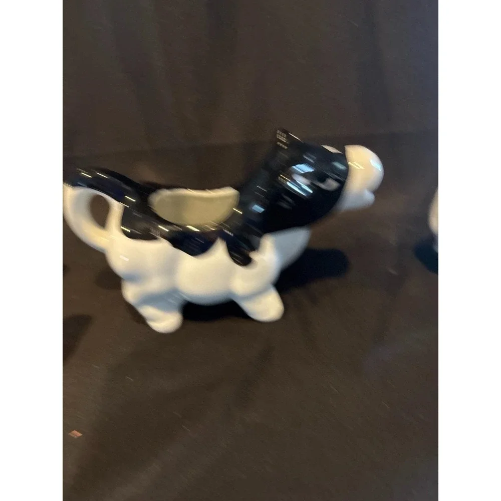 Vintage 5-Piece Cow Creamer, Sugar, Butter Dish & Salt Pepper Set